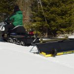 snow grooming snow mobile trail