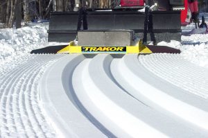 Cross Country Ski Tracks being laid.