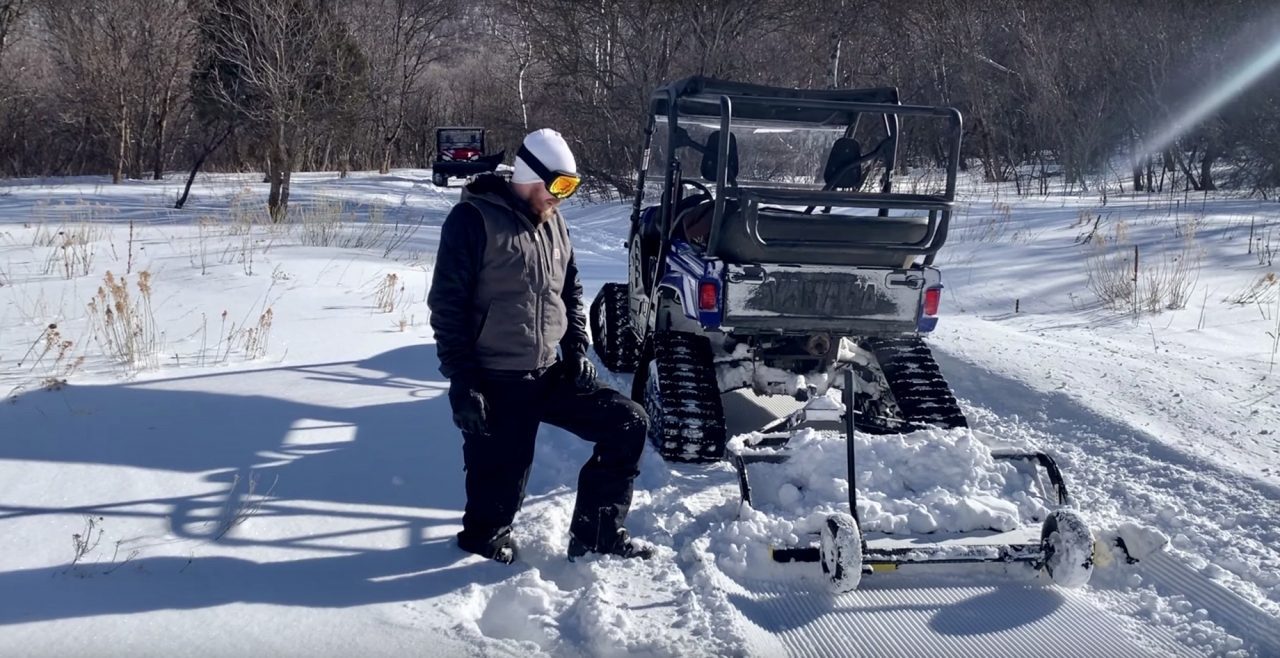 UTV snow groomer