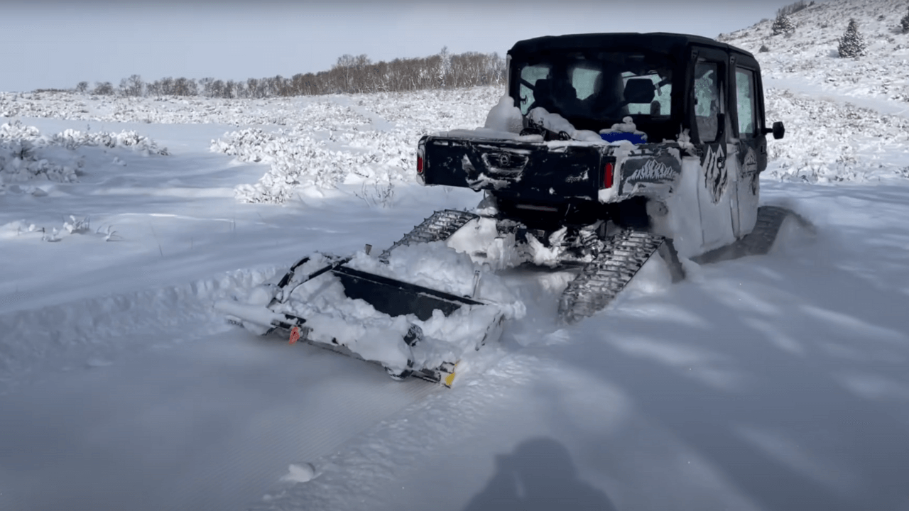 Snow Grooming with Can-Am Commander